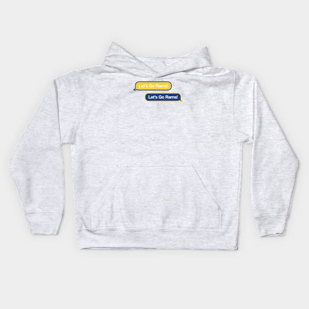 Let's Go Rams Text Message Kids Hoodie by Rad Love